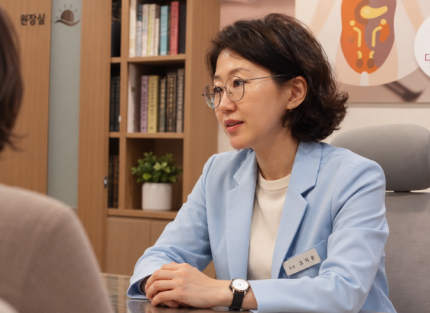 경추성 현훈 상담, 진료실에서 어지럼 양상을 문진하는 장면
